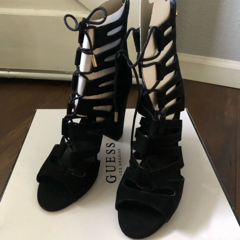 Guess Strappy Heels, 8.5.